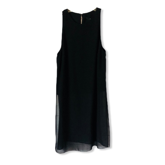 Guess Jet Black Isabelle Sheer Overlay Tank Top XS - Picture 1 of 6